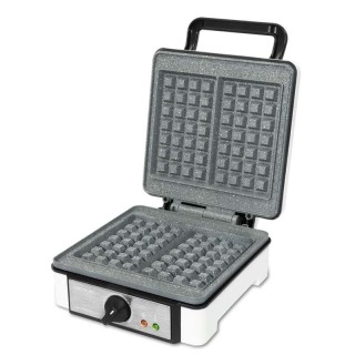 Cecotec Fun Gofrestone Double Gofrera 1200W - Capacidad para 2 Gofres - Revestimiento Antiadherente RockStone - Termostato Regul