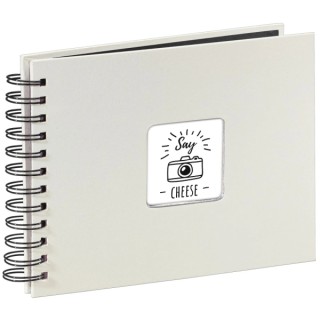Hama Fine Art Album de Fotos con Espiral - 50 Paginas Negras - Tapa de Papel - 24x17cm - Color Blanco