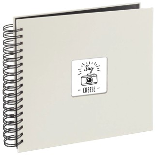 Hama Fine Art Album de Fotos con Espiral - 50 Paginas Negras - Tapa de Papel - 28x24cm - Color Blanco