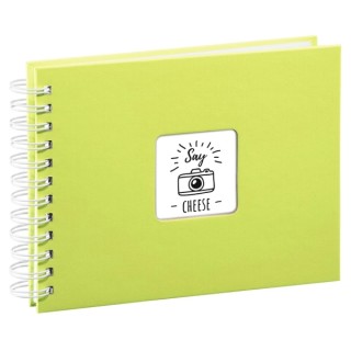 Hama Fine Art Album de Fotos con Espiral - 50 Paginas Blancas - Tapa de Papel - 24x17cm - Color Verde Lima