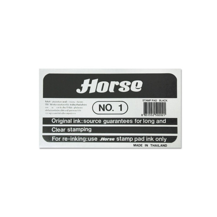 Horse Tampon Metalico Nº1 - Facil de Recargar - Resistente y Duradero - Color Negro