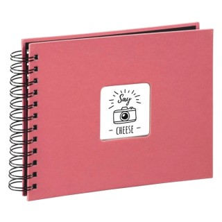 Hama Fine Art Album de Fotos con Espiral - 50 Paginas Negras - 24x17cm - Color Rosa