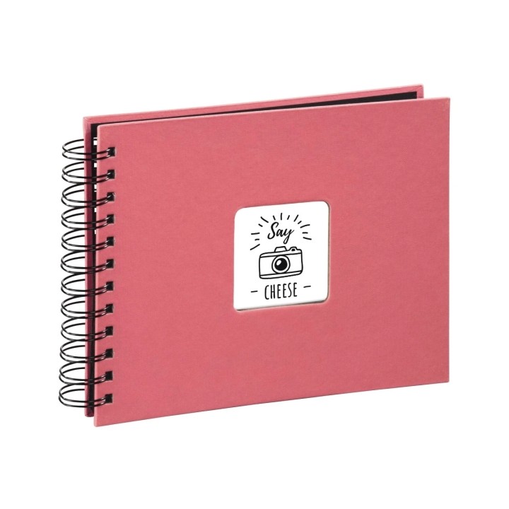 Hama Fine Art Album de Fotos con Espiral - 50 Paginas Negras - 24x17cm - Color Rosa