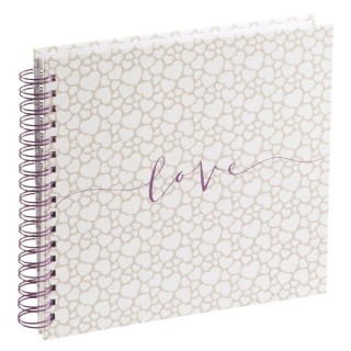 Hama Romance Album de Fotos con Espiral - 40 Paginas Blancas - Tapa Plastificada - 28x24cm - Multicolor