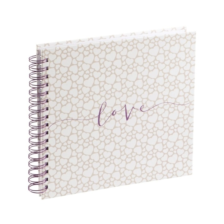 Hama Romance Album de Fotos con Espiral - 40 Paginas Blancas - Tapa Plastificada - 28x24cm - Multicolor