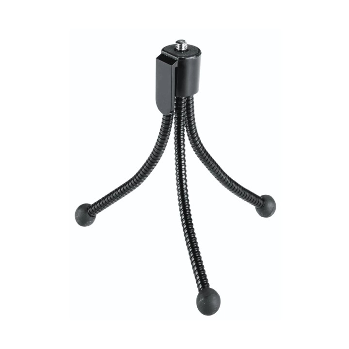 Hama Flexi Tripode Mini para Camara con Rosca 1/4" - Plegable - Altura Ajustable hasta 10cm - Peso Max 200g - Plastico - Color N