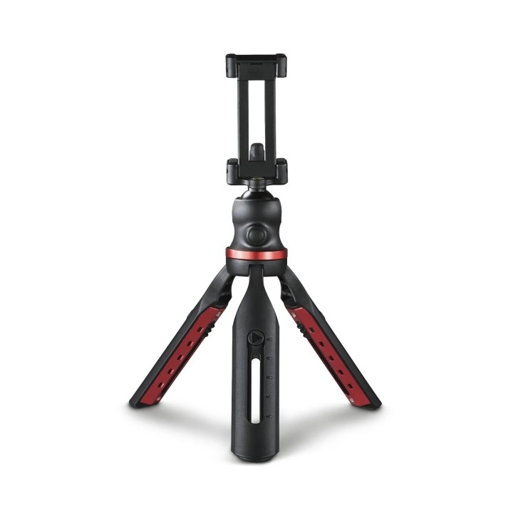 Hama Solid Tripode Mini para Smartphone y Camara - Peso Max 270g - Plegable - Altura Ajustable hasta 19cm - Plastico - Cabezal d