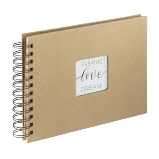 Hama Craft Album de Fotos con Espiral - 40 Paginas de Papel Kraft - Tapa de Papel - 24x17cm - Color Marron