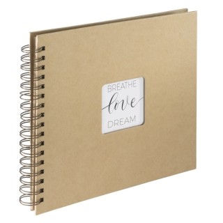 Hama Craft Album de Fotos con Espiral - 40 Paginas de Papel Kraft - Tapa de Papel - 28x24cm - Color Marron