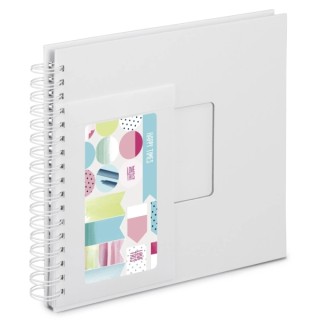Hama Album de Fotos con Espiral - 50 Paginas Blancas - 28x24cm - Color Blanco