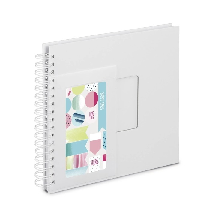 Hama Album de Fotos con Espiral - 50 Paginas Blancas - 28x24cm - Color Blanco