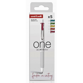 Uni-ball UMN-S-07 Pack de 5 Boligrafos de Tinta Liquida - Punta de Bola 0.7mm - Escritura Ultra Fluida - Agarre Suave y Comodo