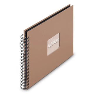 Hama Fine Art Album de Fotos con Espiral - 50 Paginas Negras - Tapa de Papel - 28x24cm - Color Marron