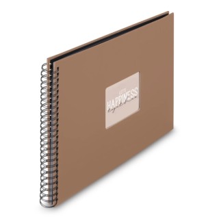 Hama Fine Art Album de Fotos con Espiral - 50 Paginas Negras - Tapa de Papel - 36x32cm - Color Marron