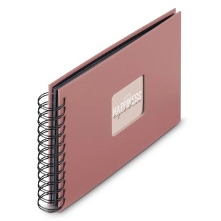 Hama Fine Art Album de Fotos con Espiral - 50 Paginas Negras - Tapa de Papel - 24x17cm - Color Rojo