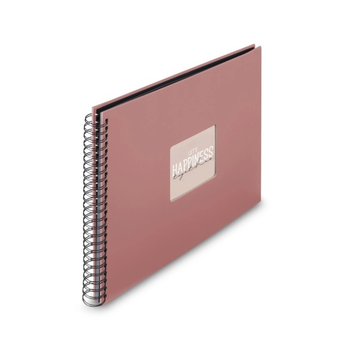 Hama Fine Art Album de Fotos con Espiral - 50 Paginas Negras - Tapa de Papel - 36x32cm - Color Rojo