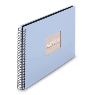 Hama Fine Art Album de Fotos con Espiral - 50 Paginas Negras - Tapa de Papel - 36x32cm - Color Azul