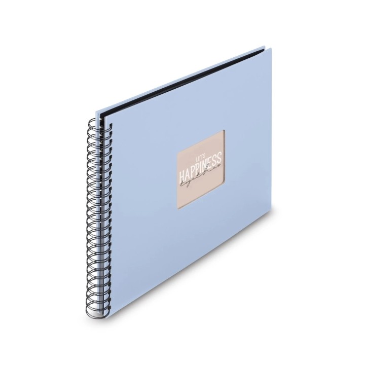 Hama Fine Art Album de Fotos con Espiral - 50 Paginas Negras - Tapa de Papel - 36x32cm - Color Azul