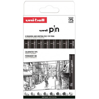Uni-ball Uni Pin Clasico II Pack de 8 Rotuladores Calibrados 0.05