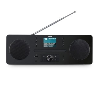 Hama Dr1560Cbt Radio CD Digital - Potencia 10W - Bluetooth - Jack 3.5mm - USB-A - Temporizador - Reloj - Cable 146cm - 35x22x12.