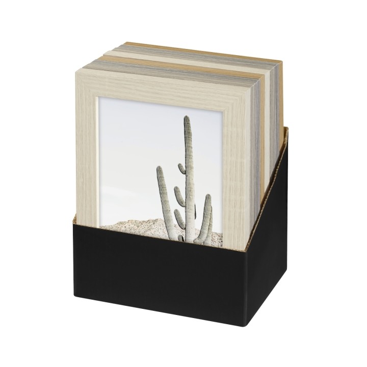 Hama Nature Expositor con 8 Marcos de Fotos 13x18cm - Formato Retrato - Madera MDF - 16x21x1.3cm - Colores Surtidos