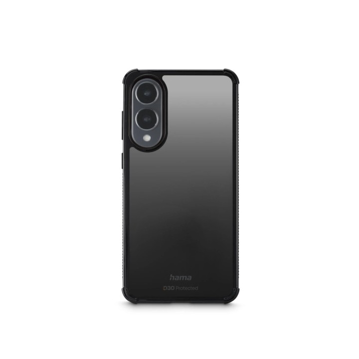 Hama Extreme Protect Funda para Samsung Galaxy S25 Edge - Policarbonato - Proteccion D3O - Bordes Elevados - Color Negro