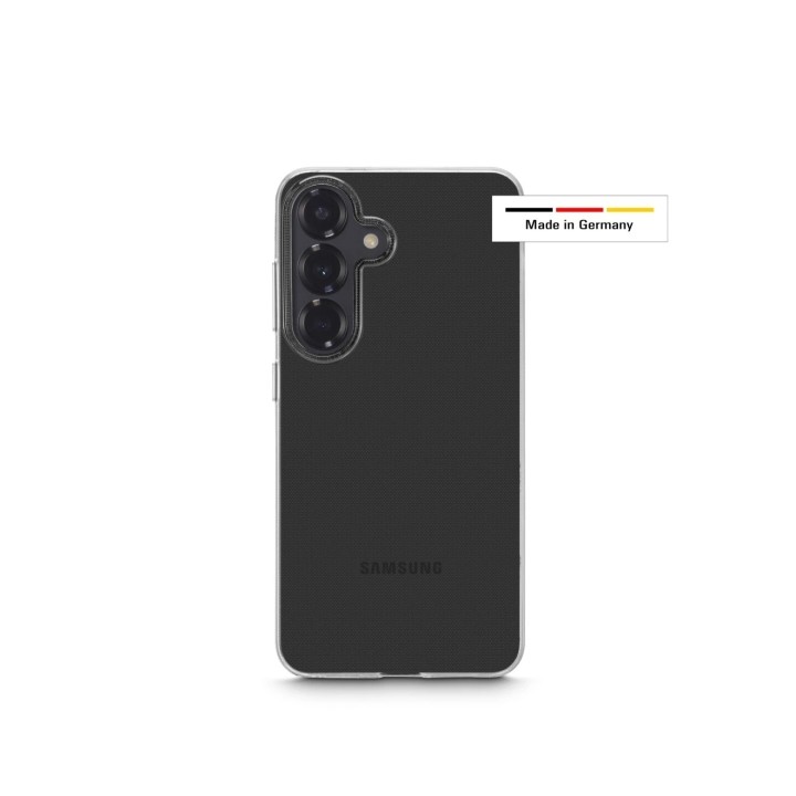 Hama Always Clear Funda para Samsung Galaxy S25 - Antideslizante - Especial Antiamarilleo - Poliuretano Termoplastico - Bordes E