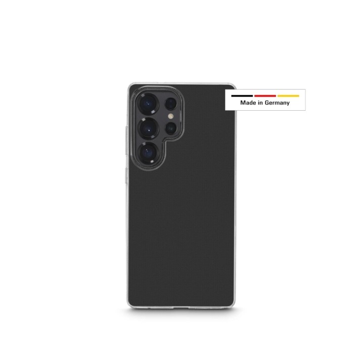 Hama Always Clear Funda para Samsung Galaxy S25 Ultra - Antideslizante - Poliuretano Termoplastico - Bordes Elevados - Color Tra