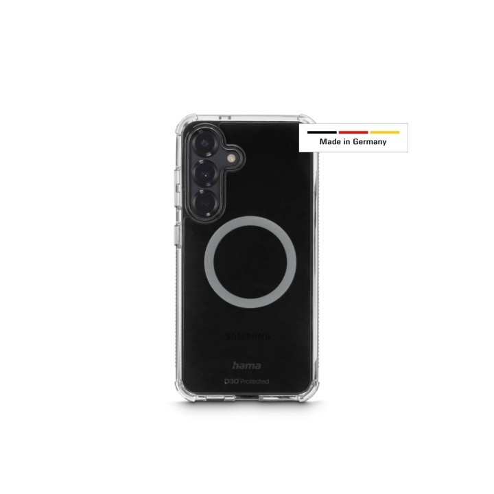 Hama Extreme Protect Funda para Samsung Galaxy S25 - Magnetico - Antideslizante - Policarbonato - Proteccion D3O - Bordes Elevad