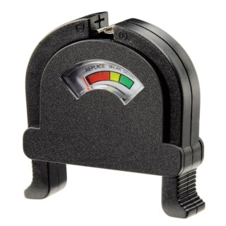 Hama Comprobador de Pilas y Baterias - Universal - Pantalla Analogica - Color Negro