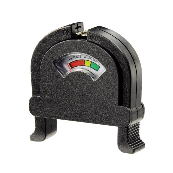 Hama Comprobador de Pilas y Baterias - Universal - Pantalla Analogica - Color Negro