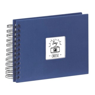 Hama Fine Art Album de Fotos con Espiral - 50 Paginas Negras - Tapa de Papel - 24x17cm - Color Azul