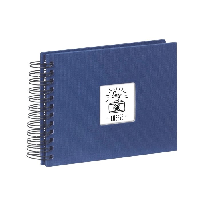 Hama Fine Art Album de Fotos con Espiral - 50 Paginas Negras - Tapa de Papel - 24x17cm - Color Azul