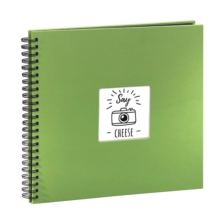 Hama Album de Fotos con Espiral - 50 Paginas Negras - Tapa de Papel - 36x32cm - Color Verde