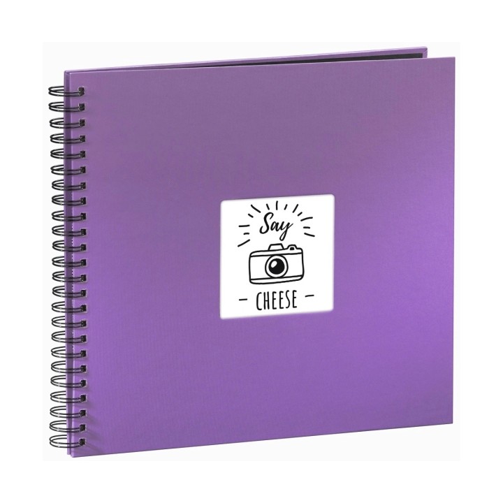 Hama Fine Art Album de Fotos con Espiral - 50 Paginas Negras - 36x32cm - Color Morado