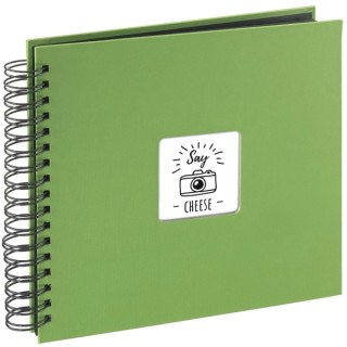Hama Album de Fotos con Espiral - 50 Paginas Negras - Tapa de Papel - 28x24cm - Color Verde