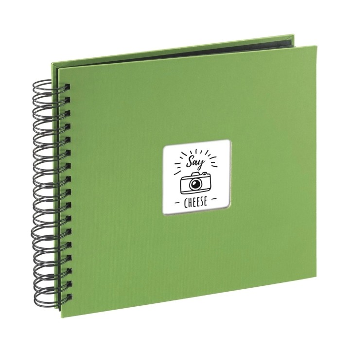 Hama Album de Fotos con Espiral - 50 Paginas Negras - Tapa de Papel - 28x24cm - Color Verde