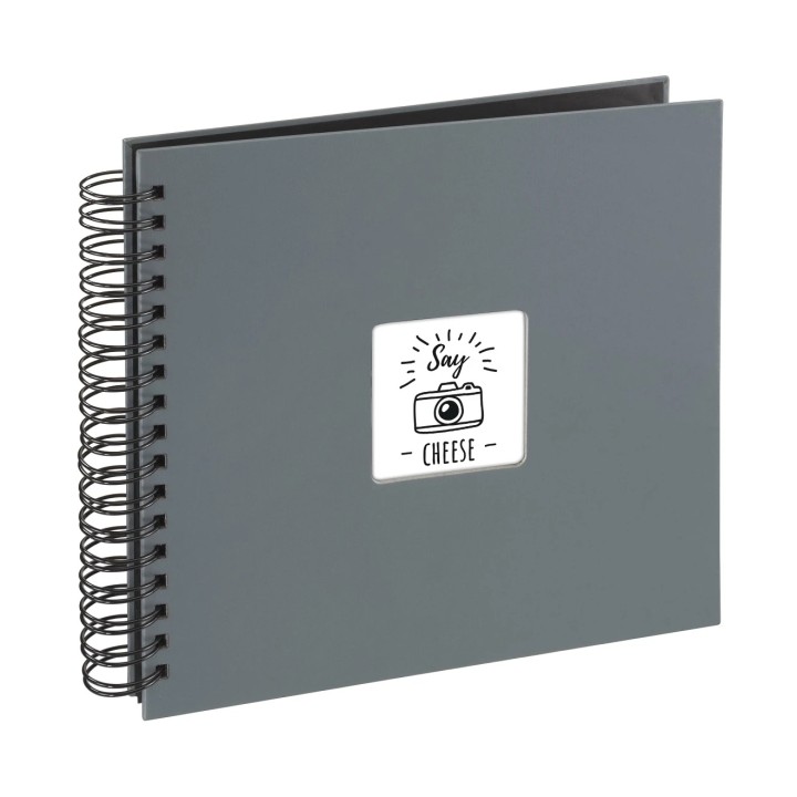 Hama Fine Art Album de Fotos con Espiral - 50 Paginas Negras - 28x24cm - Color Gris