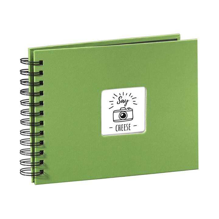 Hama Album de Fotos con Espiral - 50 Paginas Negras - Tapa de Papel - 24x17cm - Color Verde