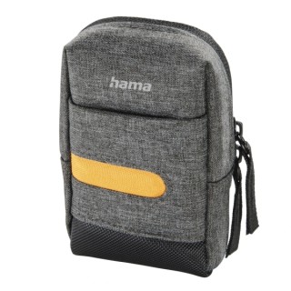 Hama Terra Funda para Camara - Poliester Reciclado - Asa para Cinturon - Correa de Cuello Desmontable - 6.5x3x11cm - Color Gris