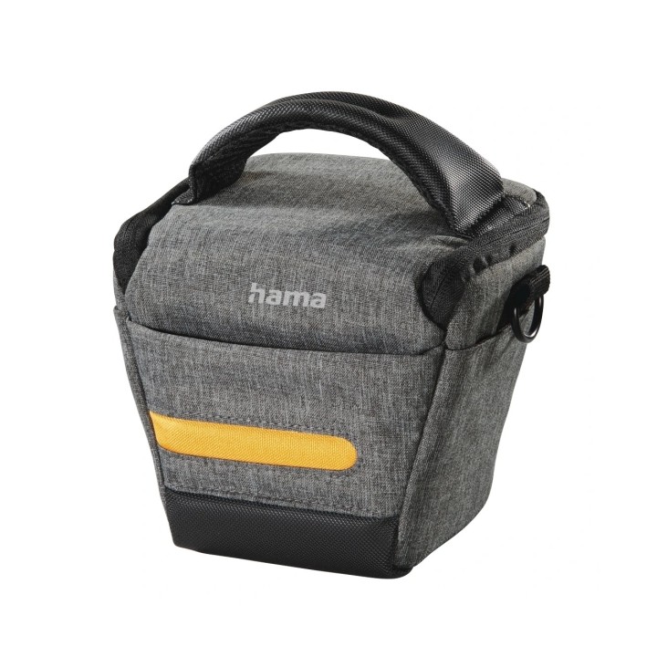 Hama Trinidad Funda para Camara - Poliester Reciclado - Asa para Cinturon - Asa de Mano - 13.5x9.5x12cm - Color Gris