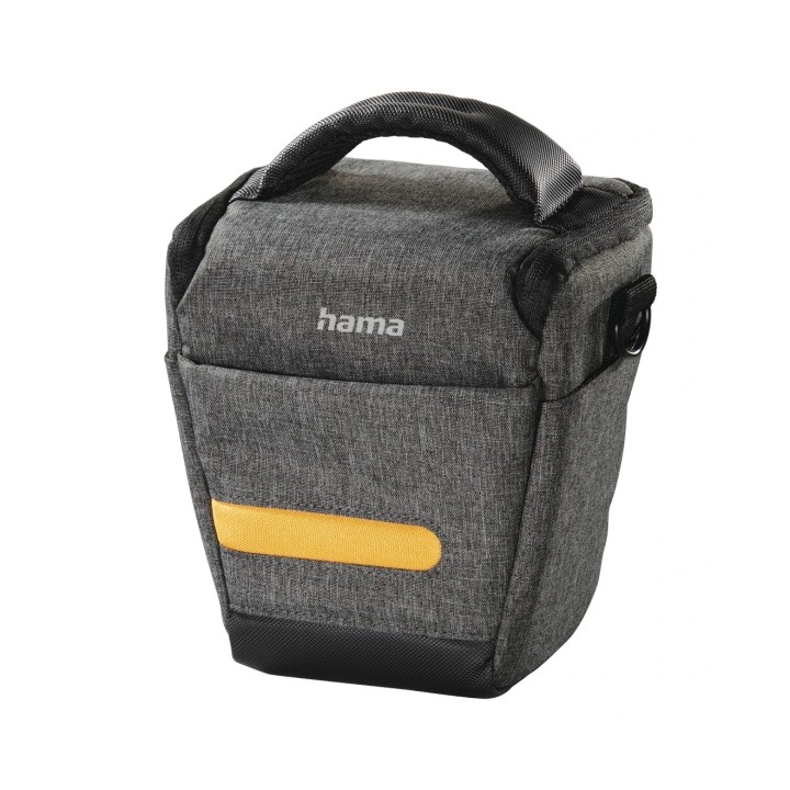 Hama Trinidad Funda para Camara - Poliester Reciclado - Asa para Cinturon - Asa de Mano - 16x10x16cm - Color Gris