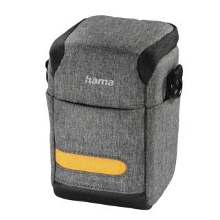 Hama Terra Funda para Camara - Poliester Reciclado - Asa para Cinturon - 8x7.5x13cm - Color Gris