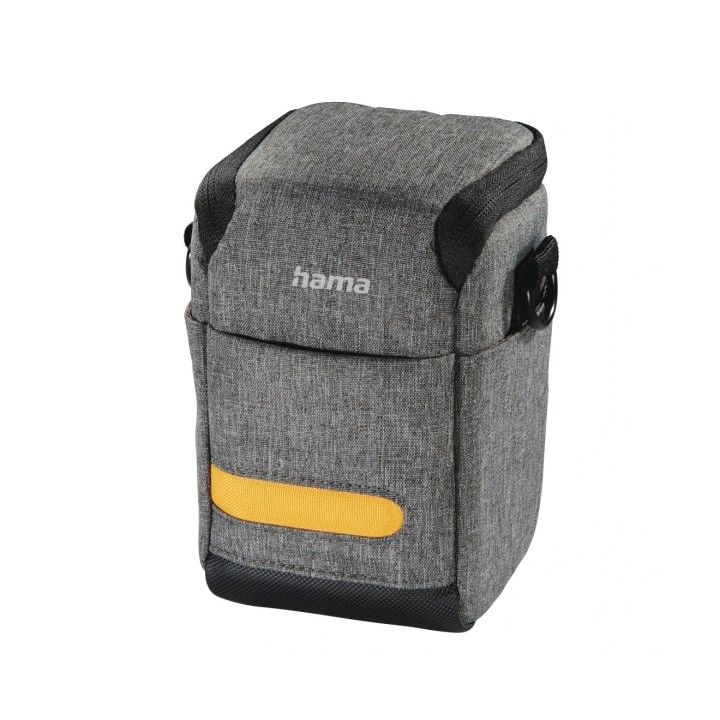 Hama Terra Funda para Camara - Poliester Reciclado - Asa para Cinturon - 8x7.5x13cm - Color Gris