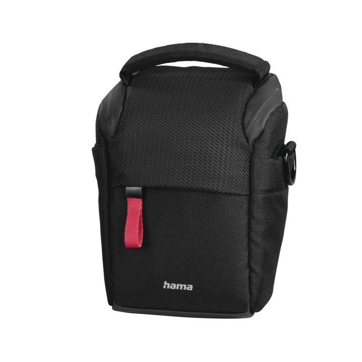 Hama Matera Funda para Camara - Poliester Reciclado - Asa para Cinturon - Compartimento Separados para Objetivo - Asa de Mano -