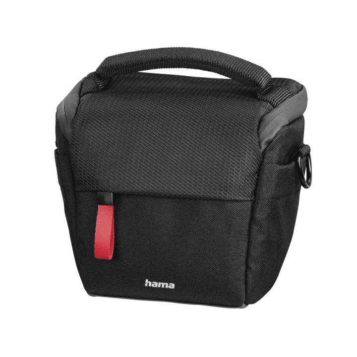 Hama Matera Funda para Camara - Poliester Reciclado - Asa para Cinturon - Compartimentos Separados para Objetivos - Asa de Mano