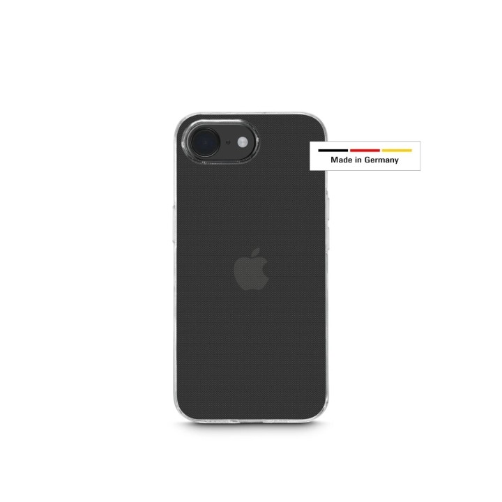 Hama Always Clear Funda para iPhone 16E - Antideslizante - Poliuretano Termoplastico - Bordes Elevados - Color Transparente