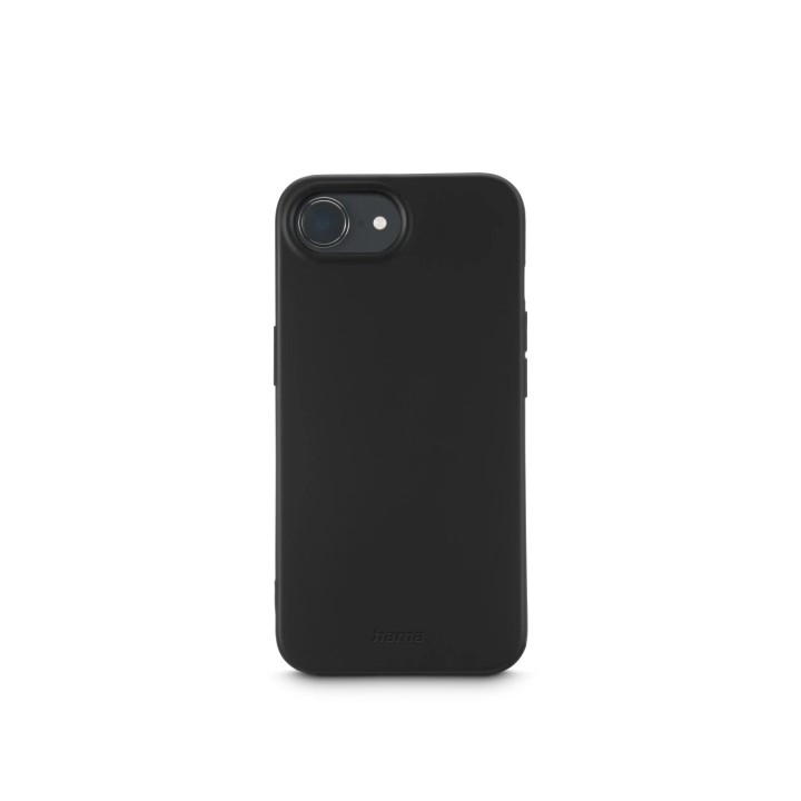 Hama Fantastic Feel Funda para iPhone 16E - Poliuretano Termoplastico - Bordes Elevados - Color Negro