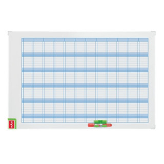 Nobo Performance Planificador Anual de Pizarra Magnetica 720x50x1030mm - Incluye Kit de Planificacion de Imanes