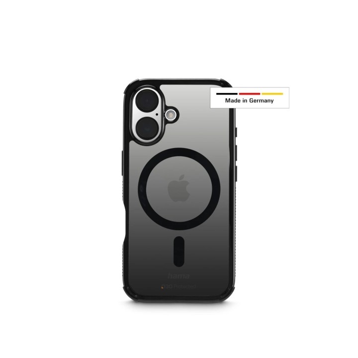 Hama Extreme Protect Funda para iPhone 16 - Magnetico - Antideslizante - Policarbonato - Proteccion D3O - Bordes Elevados - Colo
